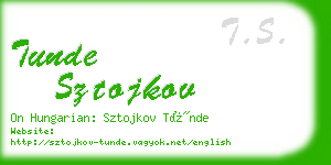 tunde sztojkov business card